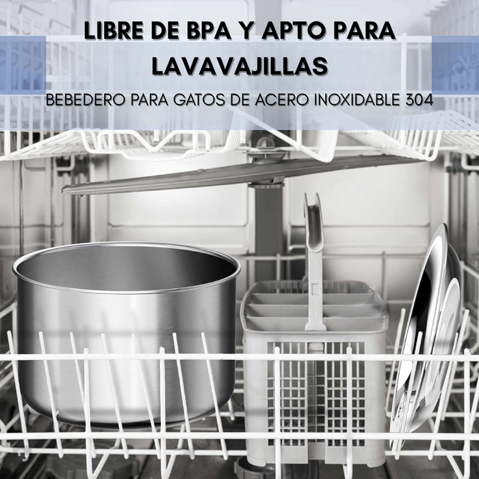 Filtro Fuente Bebedero Agua Gato Perros Acero Inoxidable