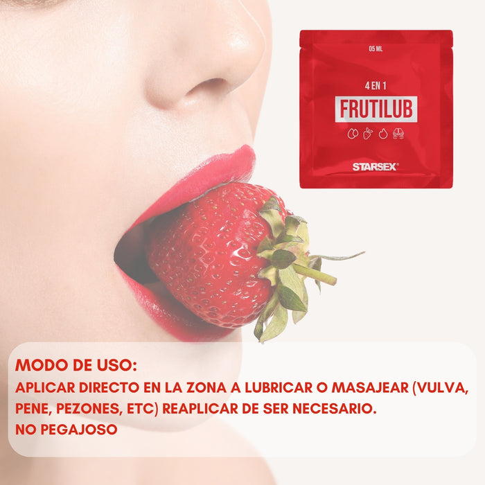 Lubricante Intimo Frutilub Sabor Frutilla Sachet 5ml Unidad