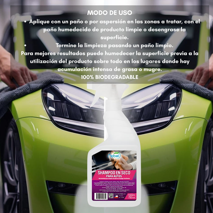 Shampoo Abrillantador En Seco Para Auto Car Wash 750 Ml