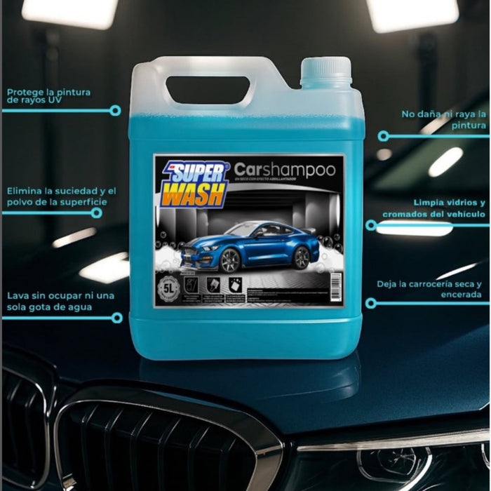 Pack Shampoo Para Auto En Seco Super Wash + Pulverizador 1l