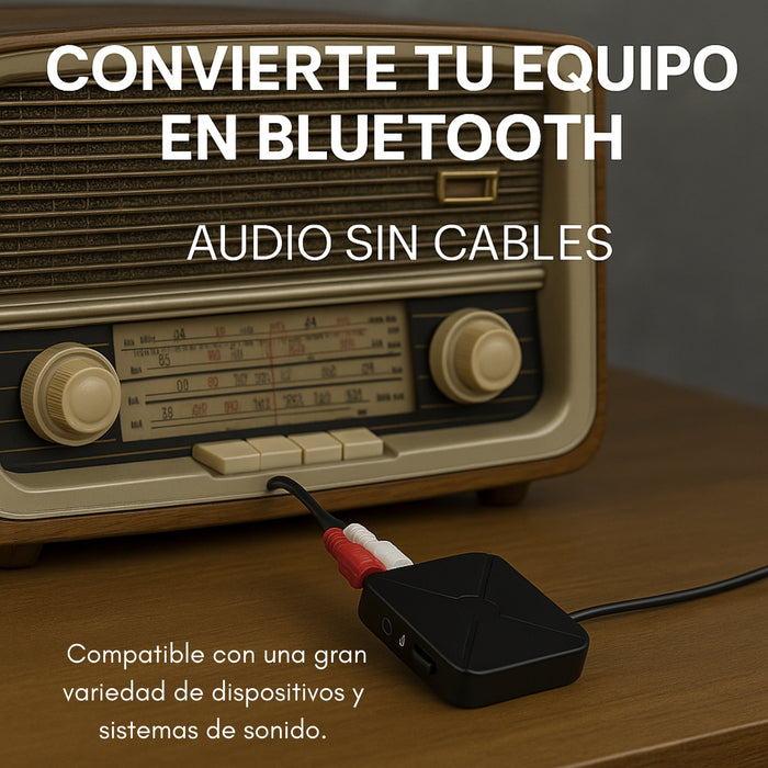 Receptor Transmisor Bluetooth 4.2 Con Cables Auxiliar + Rca