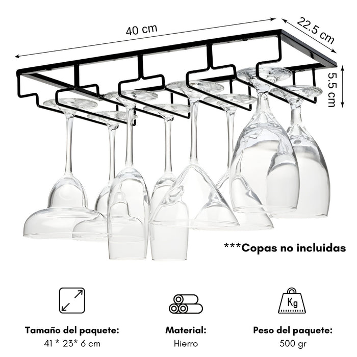Estante Porta Copas de Vino Gabinete Repisa Bar 12 Copas