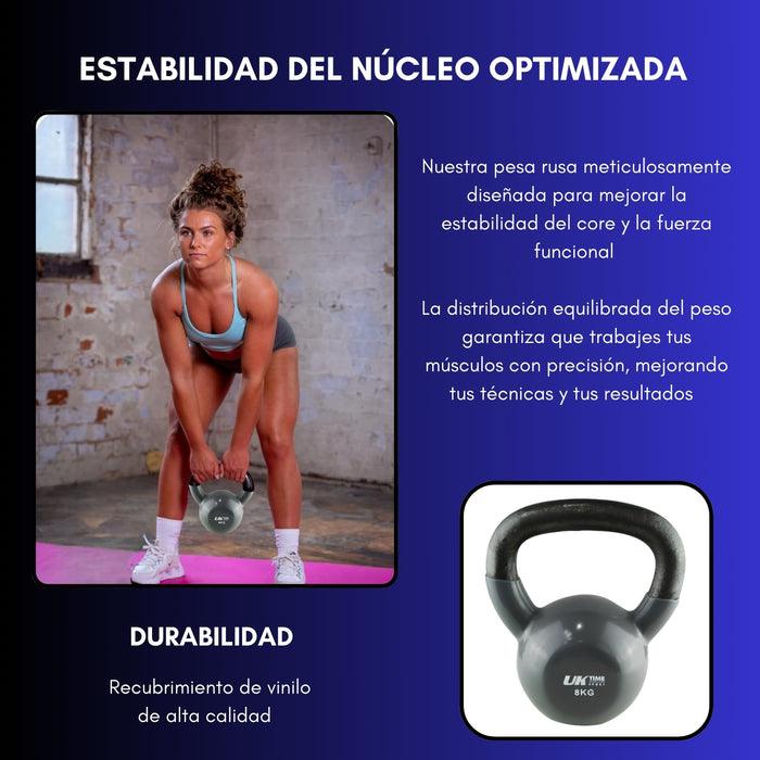 Pesa Mancuerna Rusa Kettlebell Entrenamiento 8kg