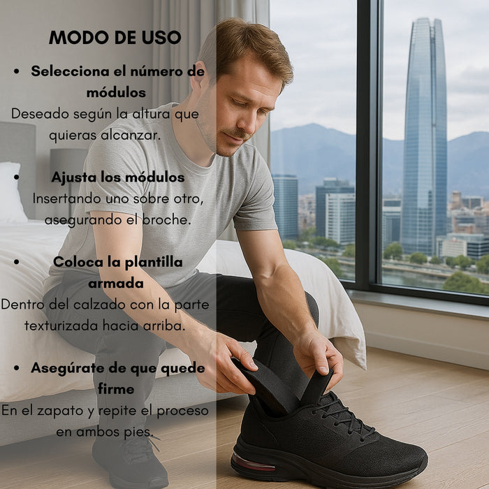 Plantilla de Altura Estatura 3-7cm con Cojín de Aire Zapatos