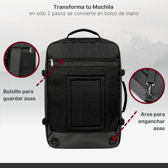 Mochila Para Viaje 53x37x16 Cabina Avión Mochila De Viaje