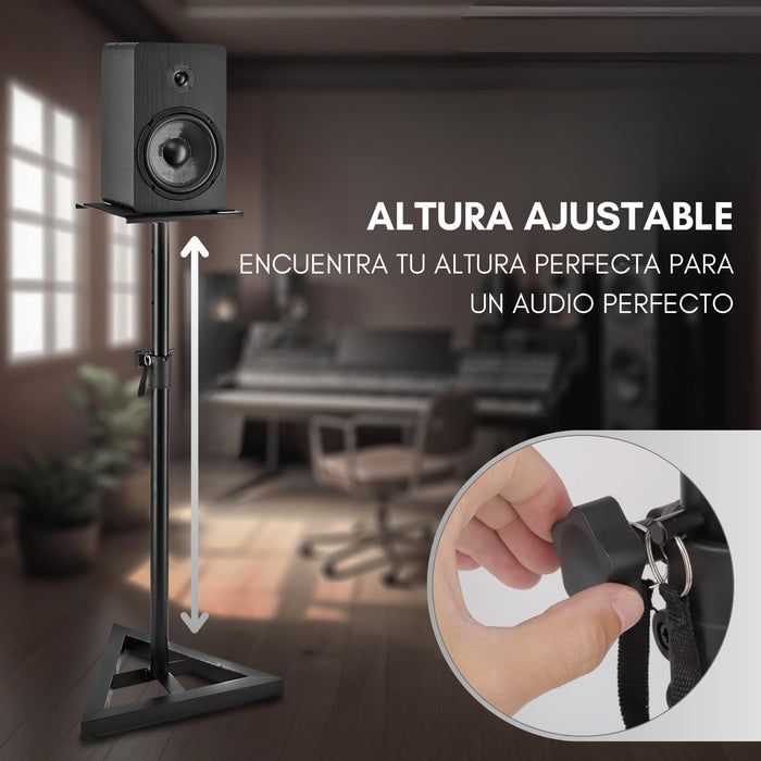 Par Atril Parlantes Monitor Estudio Soporte Altavoces Negro