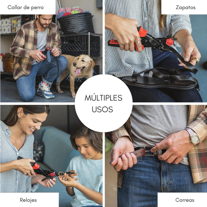 Set 2 Alicate Perforador Cinturones Sacabocados Para Cuero