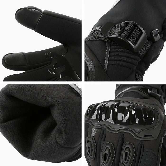 Guantes Moto Motociclista Protección Invierno Pantalla Táctil Antideslizantes