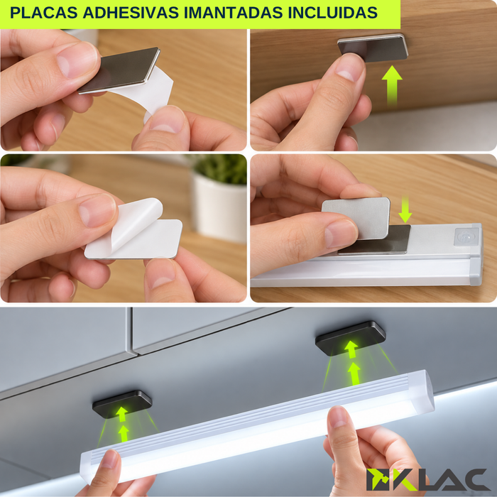 Luz Led Barra Magnética Sensor Movimiento Recargable 20 Cm