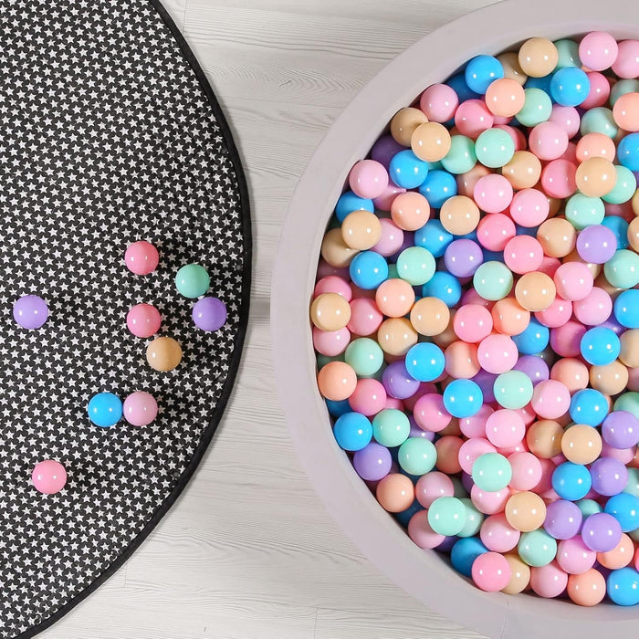 Pack 300 Pelotas Plasticas Para Piscina Colores Pasteles