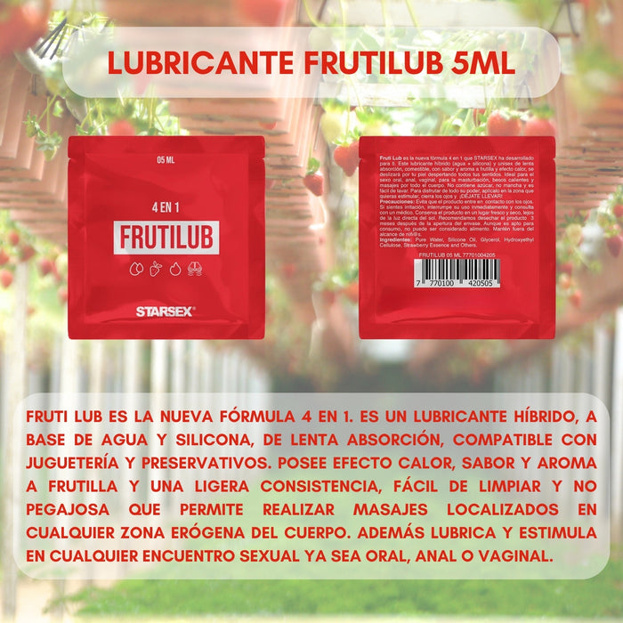 Pack 12 Lubricante Intimo Retardante Anal Frutilub Sachet