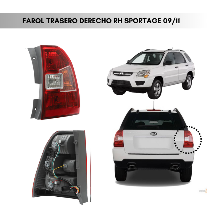 Farol Trasero Derecho Para Kia Sportage 2009-2011