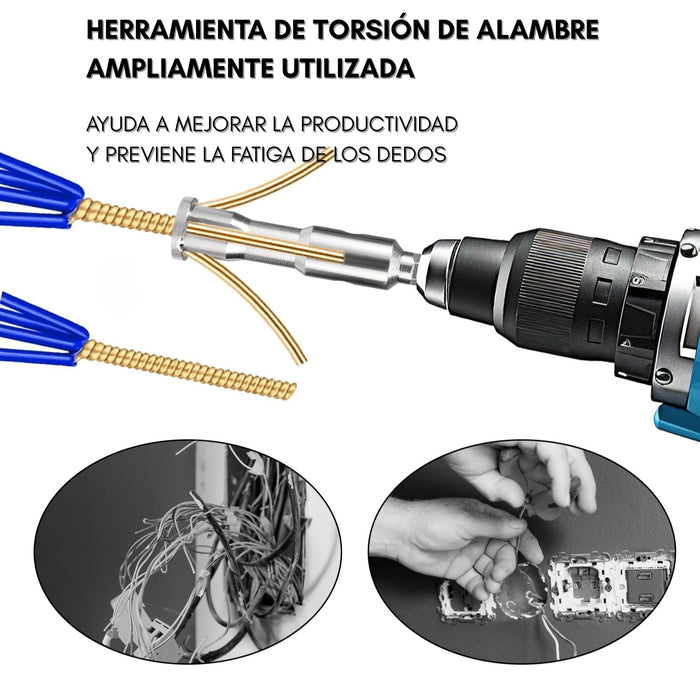 Herramienta De Torsión De Alambre Pelacables Y Trenzador