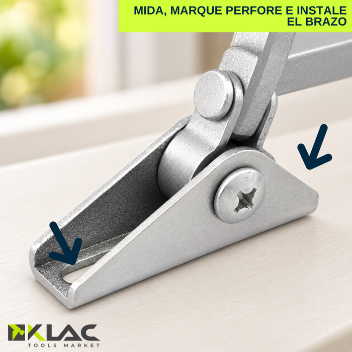 Brazo Hidráulico Puerta 45 A 120kg Cierra Puertas Automático