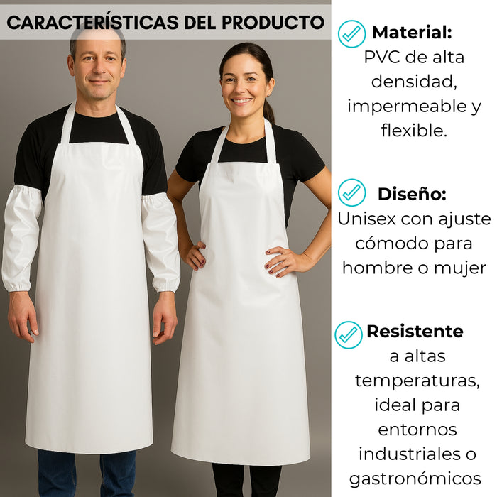 Pechera De Hule Pvc Delantal Impermeable Carnicero Industria