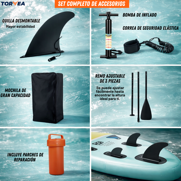 Stand Up Paddle Para Adultos Sup Vibrant 10,5 Pies Inflable