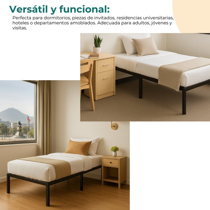 Base De Cama Metalica De 1 Plaza Cama Individual Telotenemos