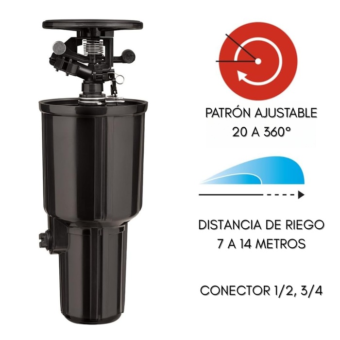Aspersor Riego De Impacto Pop Up Tipo Maxi Paw Hogar Parques