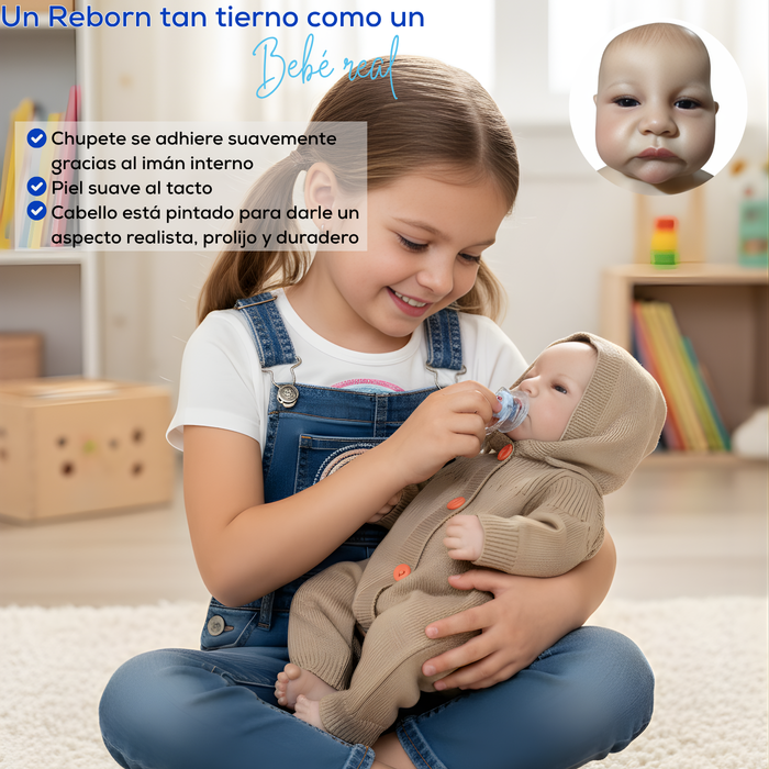 Muñeco Juguete Bebé Reborn Silicona Realista Con Accesorios