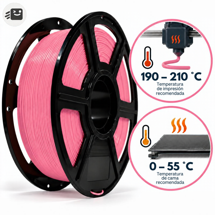 Filamento Pla Para Impresión 3d 1.75mm 1 Kg Color Rosa