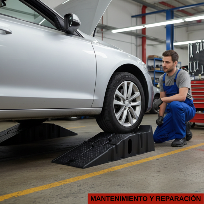 Rampas Auto Camioneta Carga 3000kg Antideslizante Taller Negro