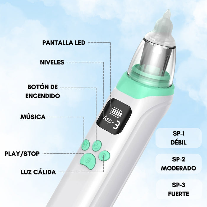 Aspirador Nasal Removedor Mocos Eléctrico Para Bebés Niños
