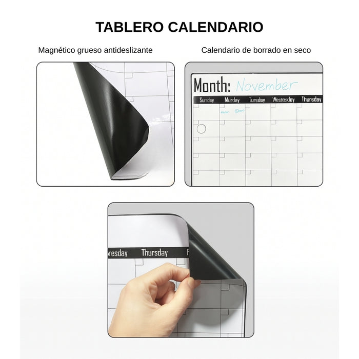 Pizarra Calendario Mensual Magnética Para Refrigerador