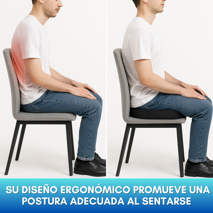 Cojín Ortopédico Ergonómico Alivio Dolor Coxis Lumbar
