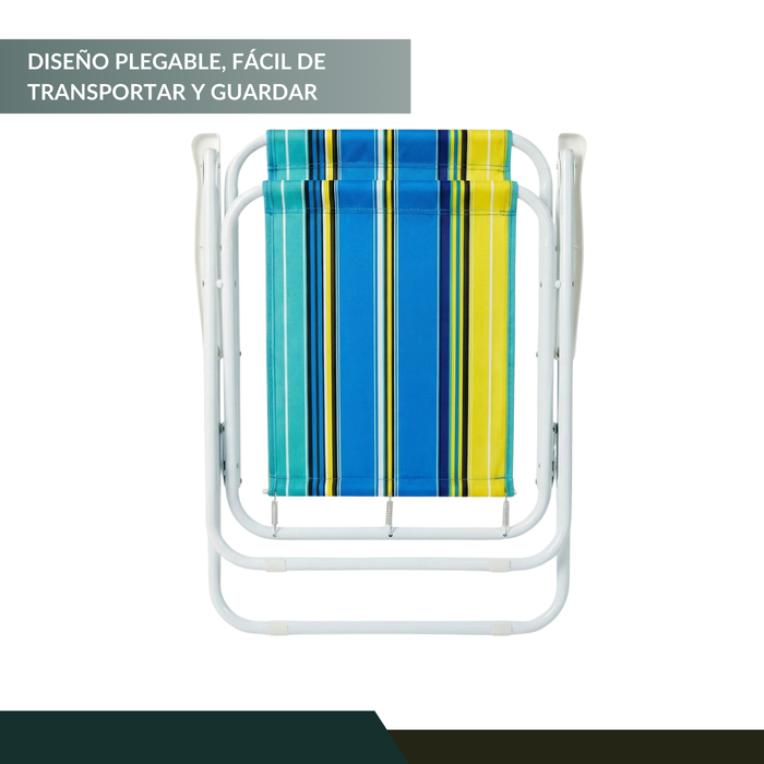 Silla Camping Plegable Playa Piscina Portátil Exteriores Verde