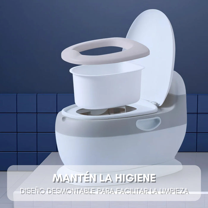 Pelela Inodoro Bacinica Con Sonido Baño Portátil Para Niños