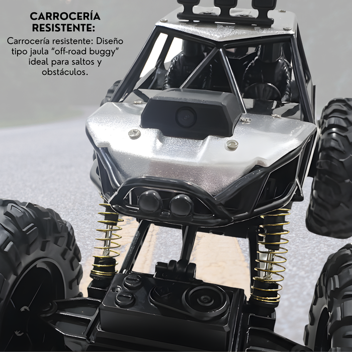 Auto Control Remoto 4x4 Rock Crawler Con Cámara Y Luces Led