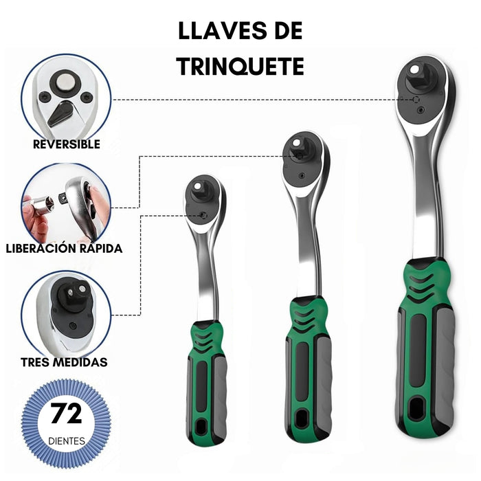 Caja De Herramientas Dados Y Llaves 216 Piezas Maleta