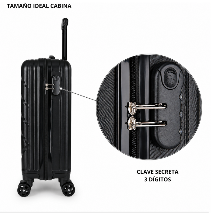 Maleta Cabina De 10 Kg Equipaje Chica Ruedas Viajes Avión