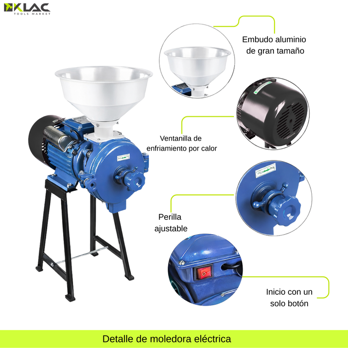 Molino Eléctrico Chancador De Granos Para Humitas 2,5hp
