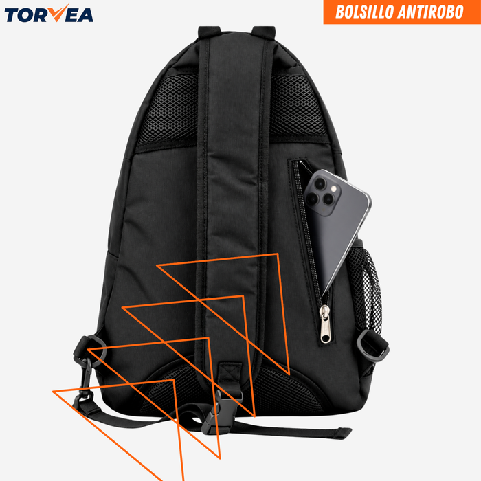 Bolso Padel Mochila Cruzada Tenis Raquetero Ajustable