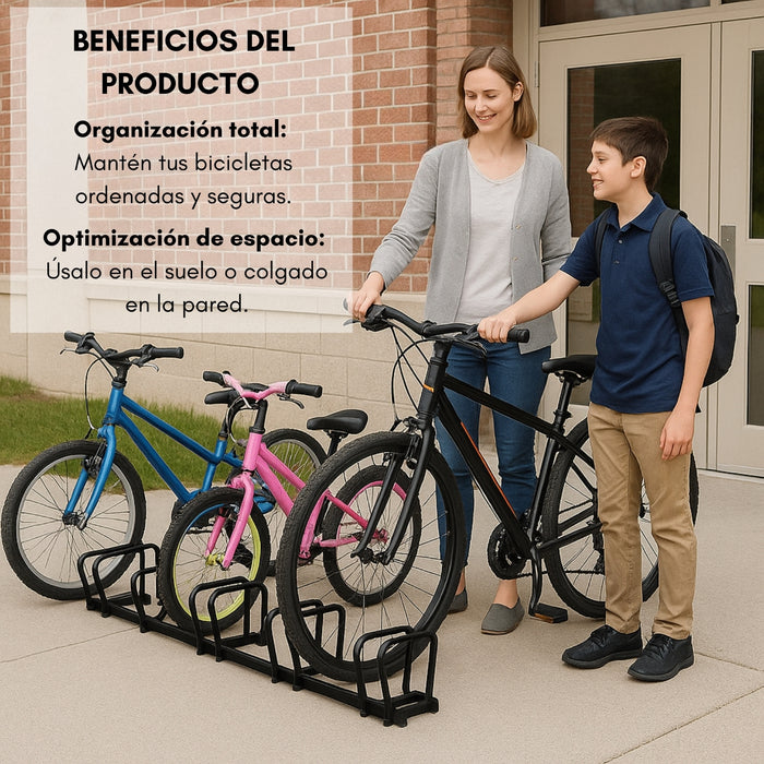 Soporte De Estacionamiento Bicicleta Estantes Ajustables De Puestos 6