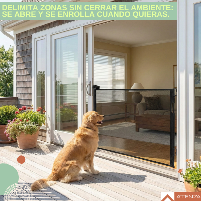 Reja Seguridad Escalera Para Niños Y Mascotas Retráctil Negro