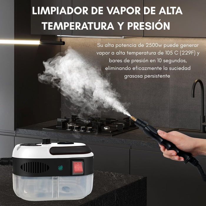 Limpiador Vapor Manual Alta Potencia Multiuso Portátil 4 Pzs