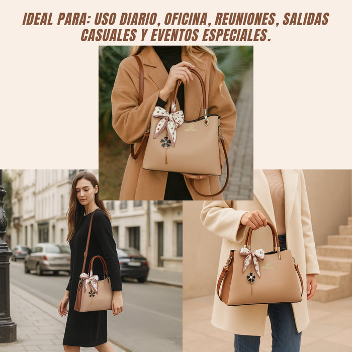 Elegante Cartera Bolso Para Mujer Bolsa Suave Hombro Mano