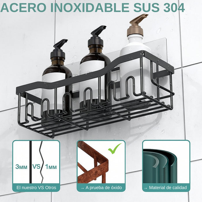 Set 5 Organizadores Esquineros De Ducha Colgadores Jaboneras