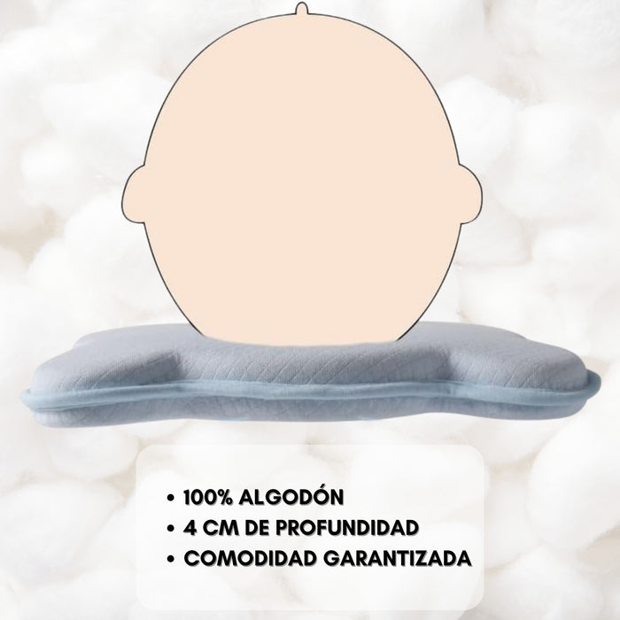 Almohada Cojín Para Bebe Anti Plagiocefalia Funda Algodon