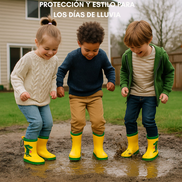 Botas Impermeables Para Niños De Plástico Antideslizante