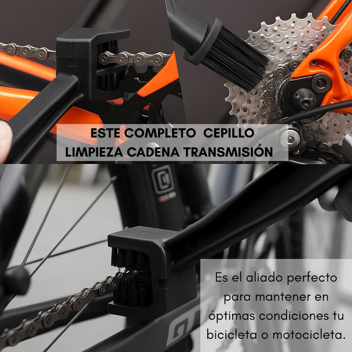 Cepillo Limpieza Cadena Transmisión Motos Y Bicicletas