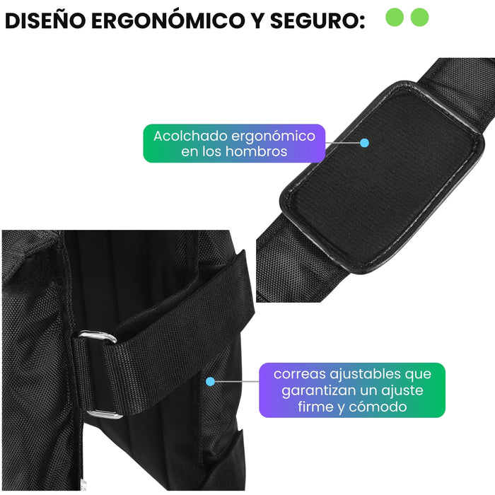 Chaleco Con Peso Ajustable Para Hacer Ejercicios 50kg