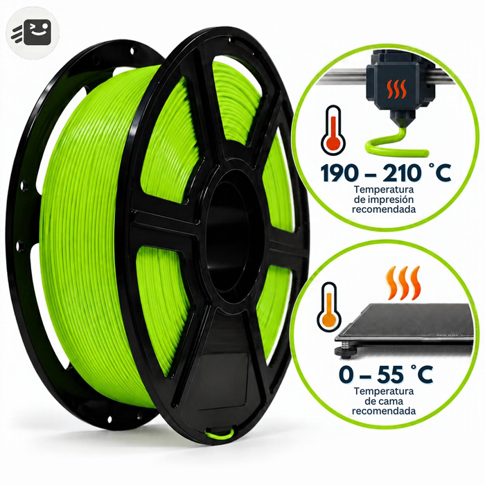 Filamento Pla Para Impresión 3d 1.75mm 1 Kg Color Verde Limón