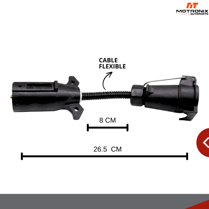 Adaptador Enchufe Vehículo Americano 7 Pin Remolque Trailer