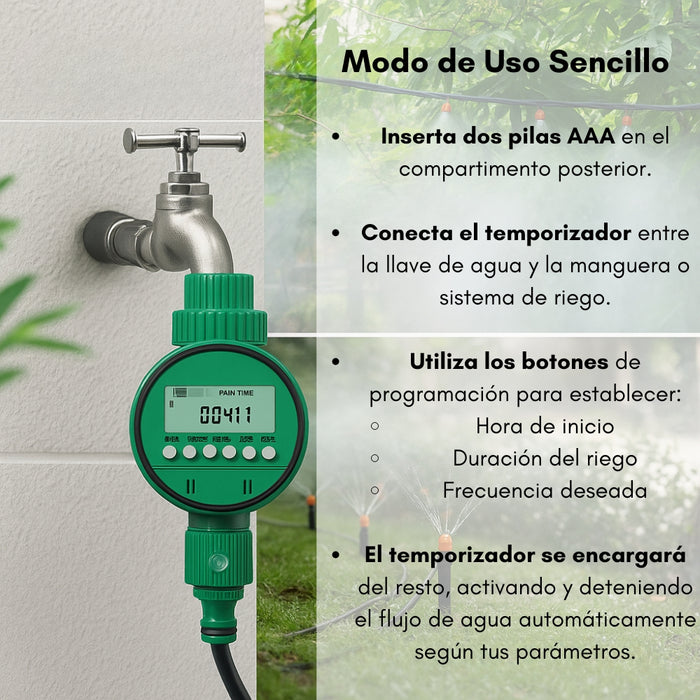 Temporizador Riego Automático Timer Digital Lcd Programador