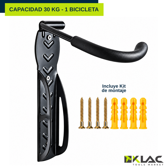 Soporte Pared Bicicleta Colgador Muro Gancho Vertical