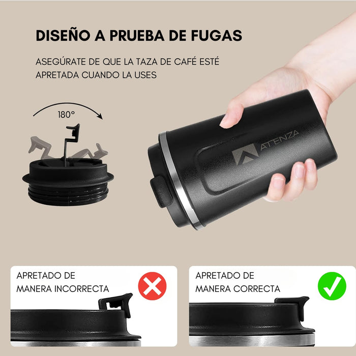 Pack 2 Termo Café Botella Agua Térmica Pantalla Temperatura