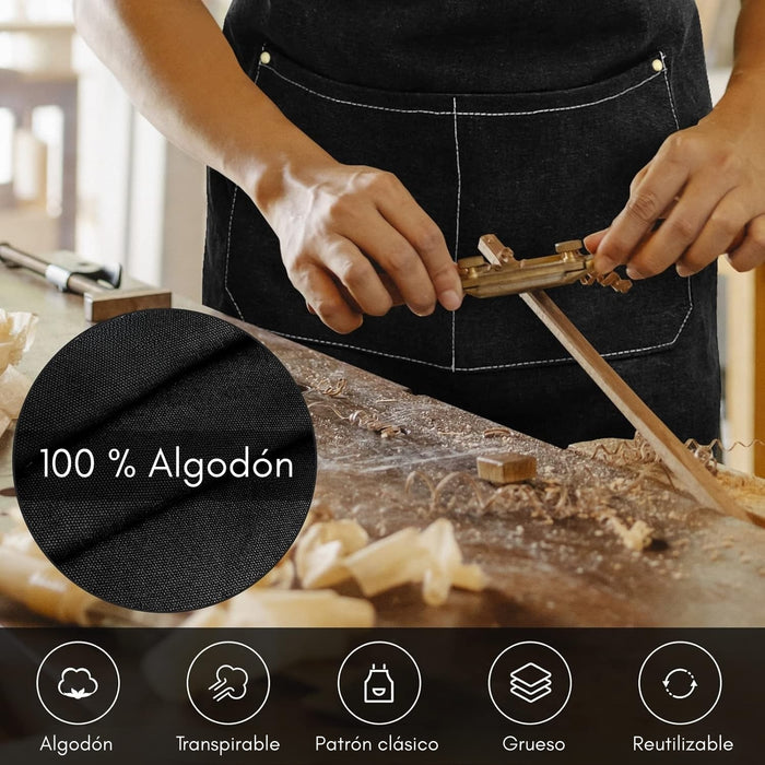 Pechera Delantal Cocina, Barbacoa, Parrilla Premium, Peluque